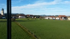 Petersthal Blick vom Balkon Ferienwohnung Betz Allgäu